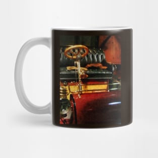 Cars - Wooden Steering Wheel On Car Mug